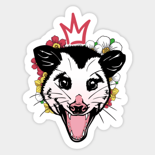 Possum and crown Sticker